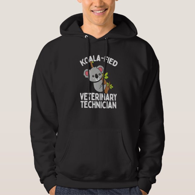 Vet Technician Koalafied Veterinarian Koala Veteri Hoodie (Framsida)