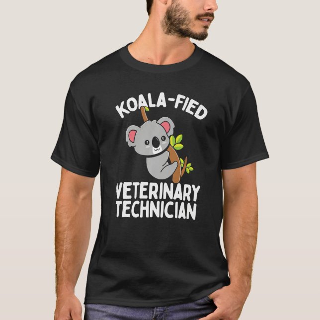 Vet Technician Koalafied Veterinarian Koala Veteri T Shirt (Framsida)