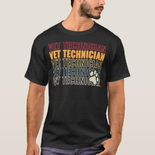 Vet techniker Vet Tech manar Cat retro Veterinary T Shirt