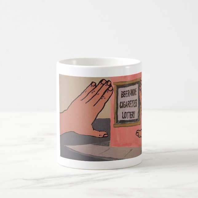 VET TECKENET. $12,95 KAFFEMUGG (Center)