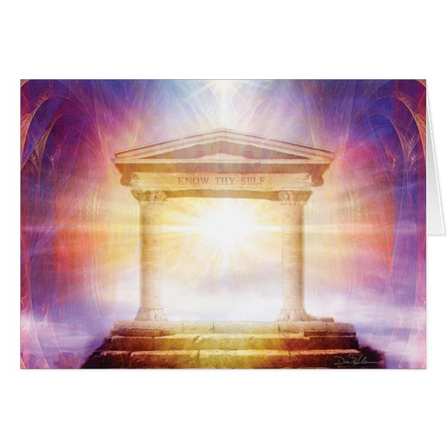 Vet Thy röda själv Hälsningskort (Framsidan Horizontal)