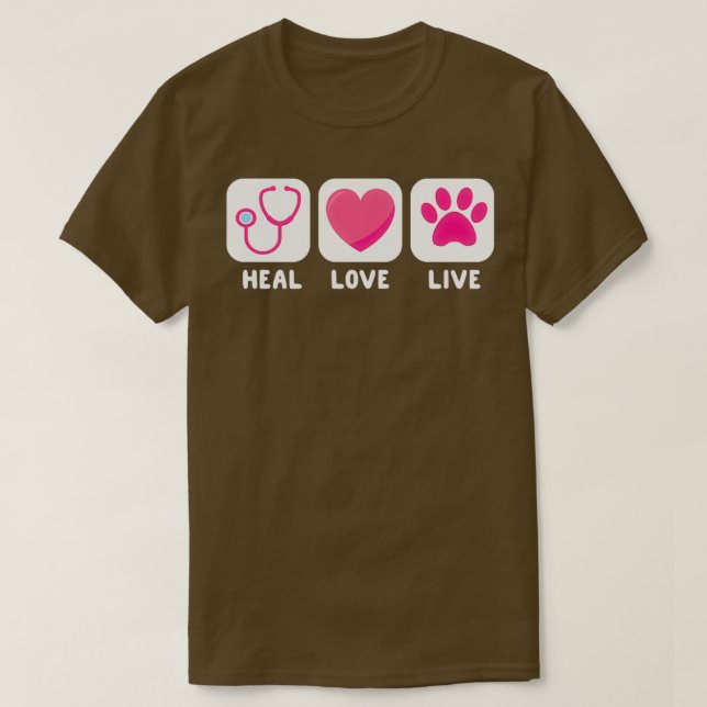 Vet Veterinär Veterinary Gift for Women Heal Lo T Shirt (Design framsida)