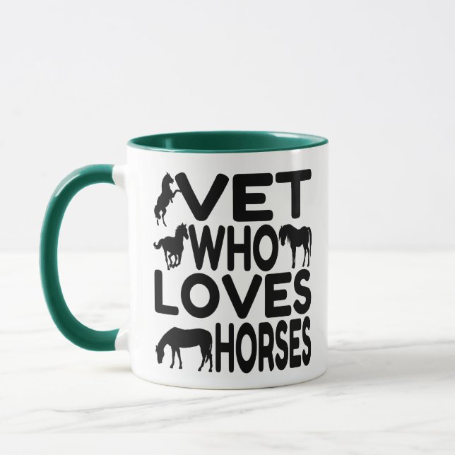 Vet WHO Kärlek Horses Mugg (Vänster)
