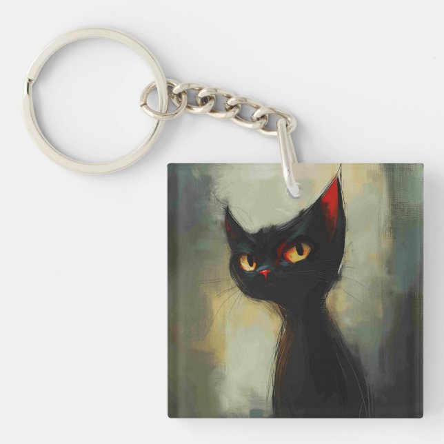Vetande svart ninja katt (Framsidan)