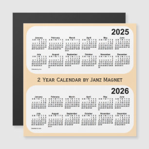 Vete 2025-2026 2 år kalender vid den Janz magneten