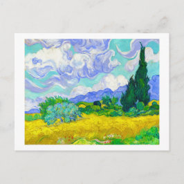 Vete fält med cypresser av Vincent Van Gogh Vykort