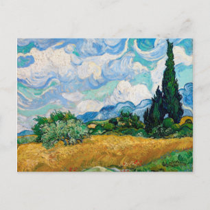 Vete fält med cypresser av Vincent van Gogh Vykort
