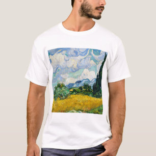 Vete fält med cypresser Vincent Van Gogh. T Shirt