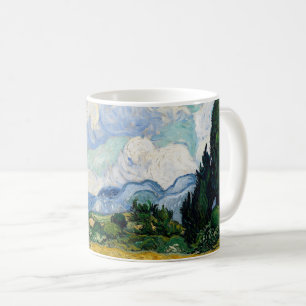 Vete Fält med kypressar Kaffemugg