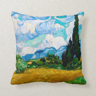 Vete Fält med kypresser, Van Gogh Kudde