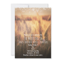 Vete fält Rustika Landsbygd Bröllopsinbjudningar