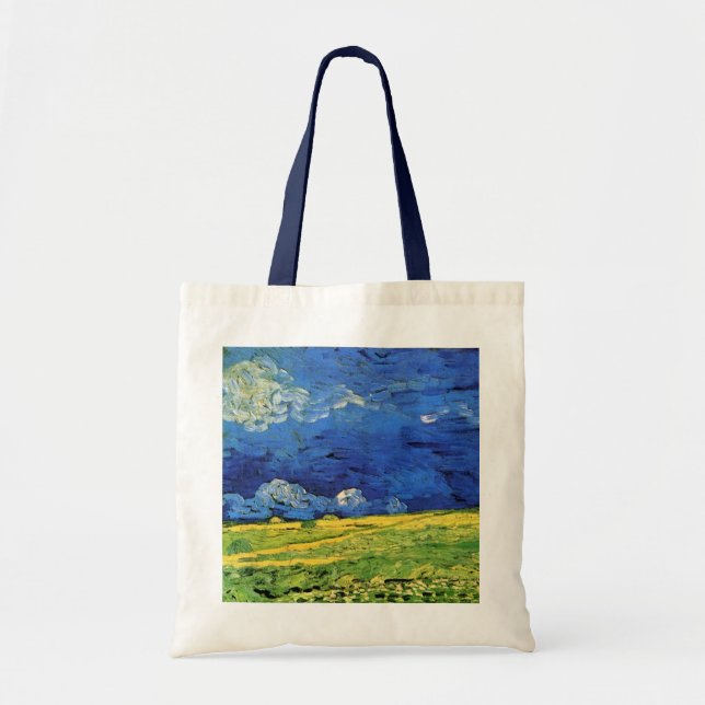 Vete fält under molnig himmel av Vincent van Gogh Tygkasse (Framsidan)