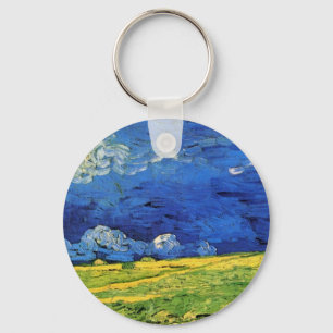 Vete fält under mulen himmel av Vincent van Gogh Nyckelring