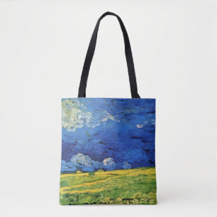 Vete fält under mulen himmel av Vincent van Gogh Tygkasse