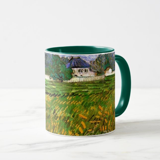 Vete fält vid Auvers av Vincent van Gogh Mugg (Framsida höger)