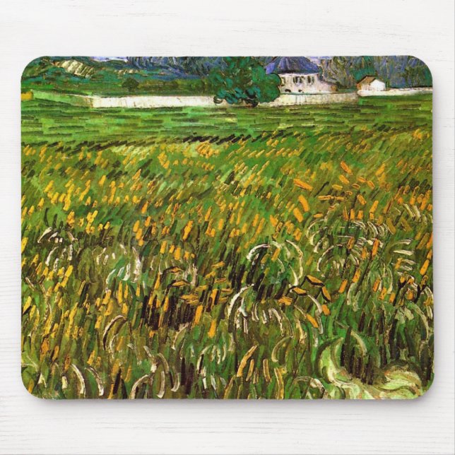 Vete fält vid Auvers av Vincent van Gogh Musmatta (Framsidan)