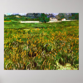 Vete fält vid Auvers av Vincent van Gogh Poster