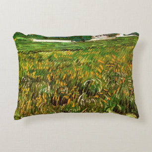 Vete fält vid Auvers av Vincent van Gogh Prydnadskudde