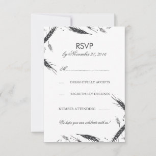 Vete Höst Bröllop RSVP OSA Kort
