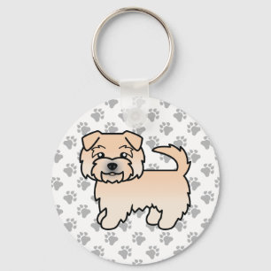 Vete Norfolk Terrier Cartoon Hund & Tassar Nyckelring