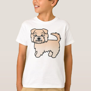 Vete Norfolk Terrier Tecknad Hund Ritning Tee Shirt