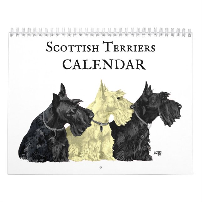 Vete och svarta SCOTTIES Kalender (Omslag)