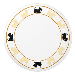 Vete- och svarta skotska terrier knopp