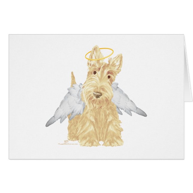 Vete Scottie Ängel Hälsningskort (Framsidan Horizontal)