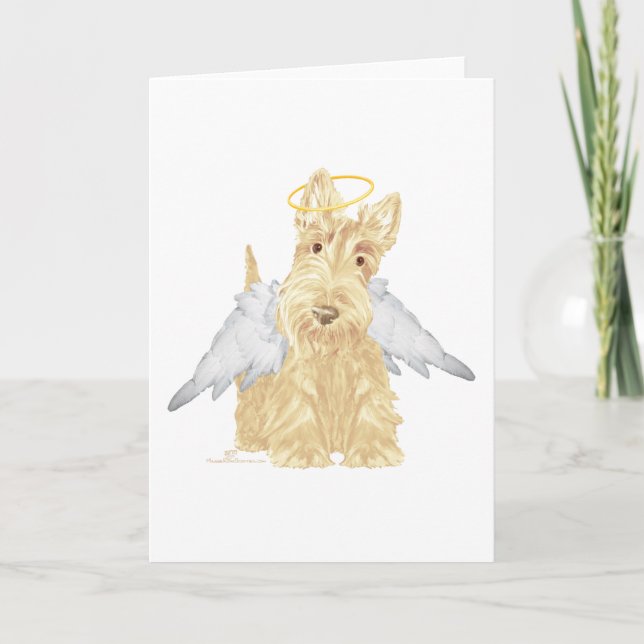 Vete Scottie Ängel Kort (Framsida)