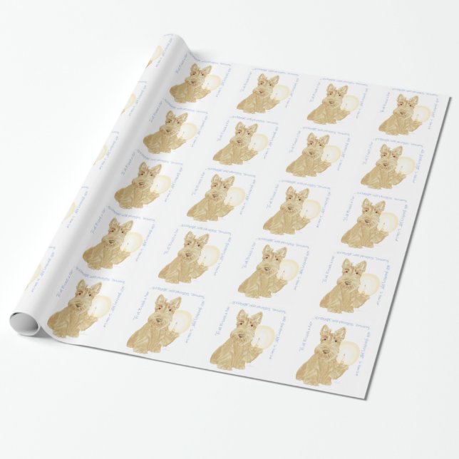 Vete Scottie Godnatt Presentpapper (Utrullad)