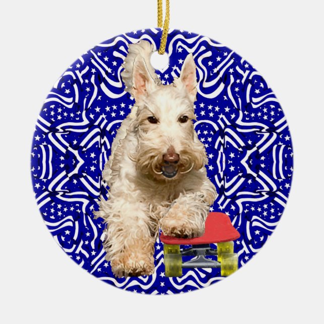 Vete Scottie Skateboard Ornament (Framsidan)