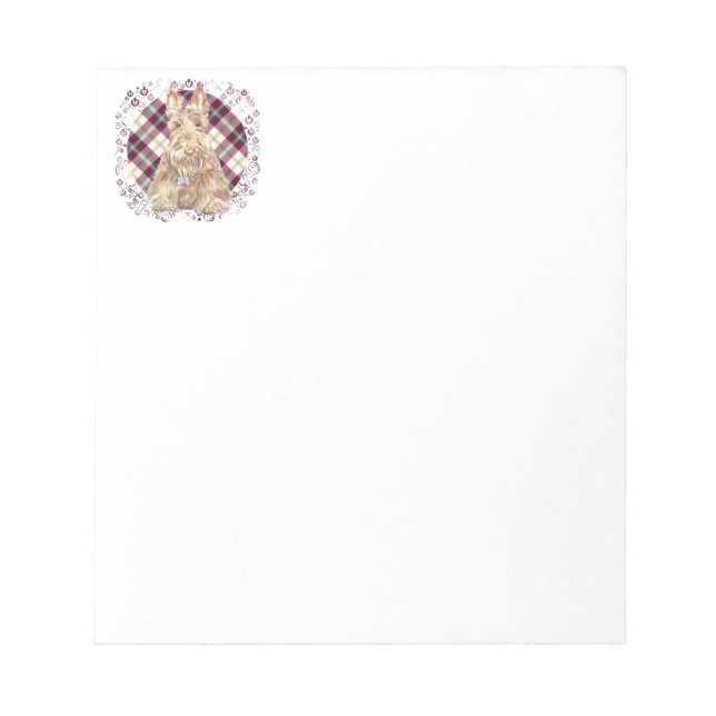 Vete Scottie Tartan Anteckningsblock (Framsida)
