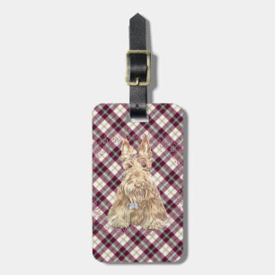 Vete Scottie Tartan Bagagebricka
