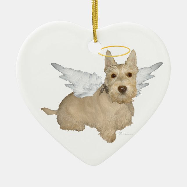 Vete Scottish Terrier Ängel Ornament (Framsidan)
