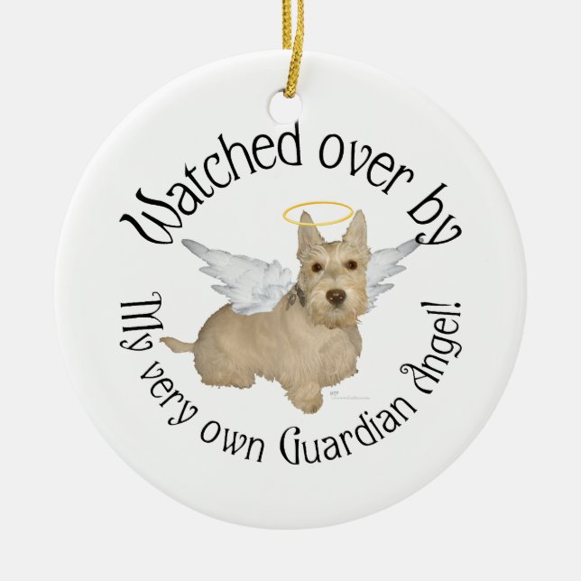 Vete Scottish Terrier Ängel Ornament (Framsidan)