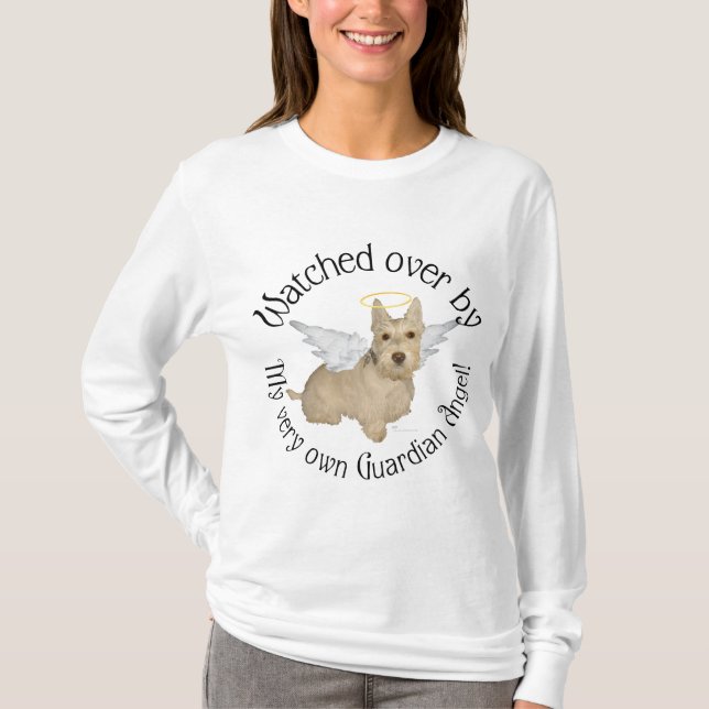 Vete Scottish Terrier Änglar Tee (Framsida)
