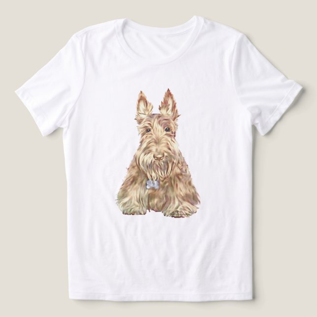 Vete Scottish Terrier T Shirt (Design Framsida)