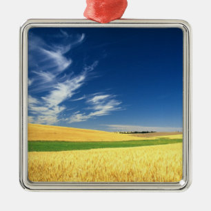 Vete skörd på Palouse i östra Julgransprydnad Metall
