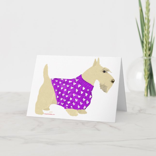 Vete skotsk terrier tröja helgkort (Framsida)