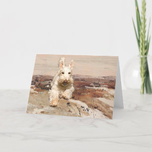 Vete skotsk terrier välkomstkort kort