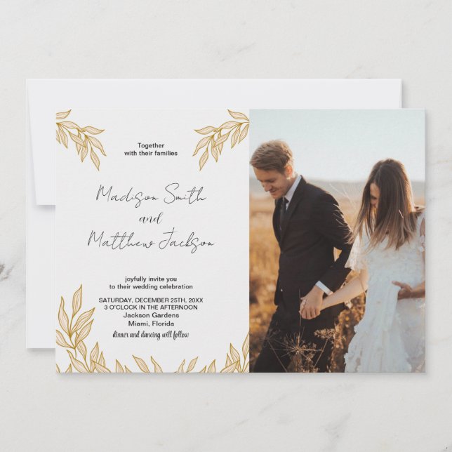 Vete Wedding-inbjudningar med foto Inbjudningar (Framsida)