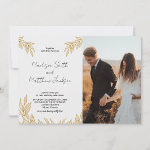 Vete Wedding-inbjudningar med foto Inbjudningar