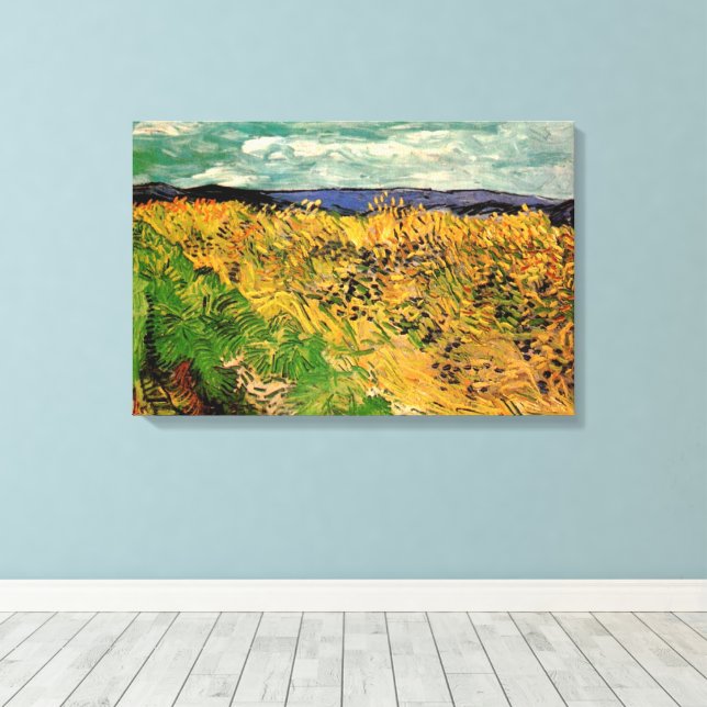 Veteåker med kornblommor av Vincent van Gogh Canvastryck (Insitu (trägolv))