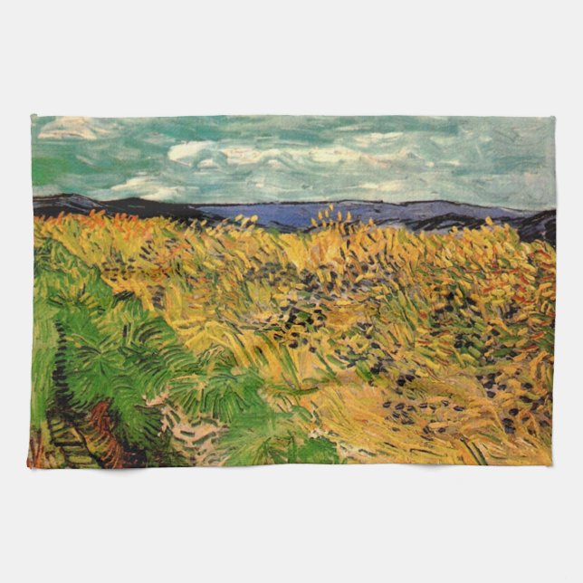 Veteåker med kornblommor av Vincent van Gogh Kökshandduk (Horisontell)