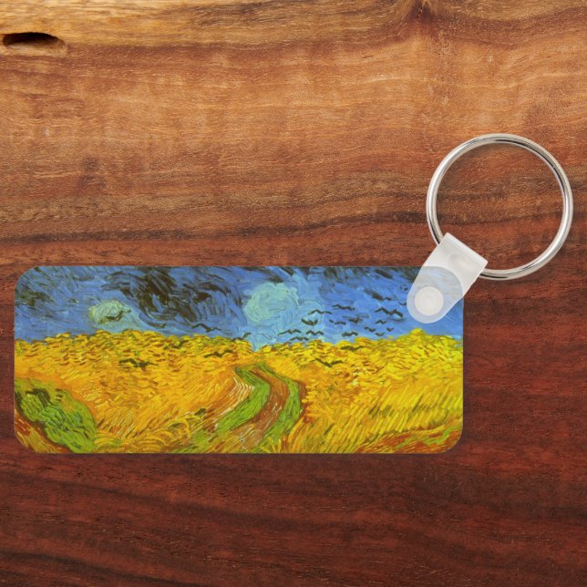 Veteält med kråkor av Vincent van Gogh Nyckelring (Framsida)