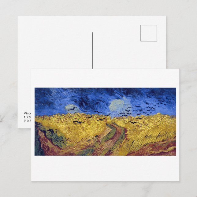 Veteäng med kråkor | Van Gogh | Vykort (Fram/baksida)