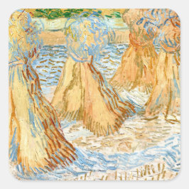 Veteblad (1890) Vincent Van Gogh-skrapbok Fyrkantigt Klistermärke