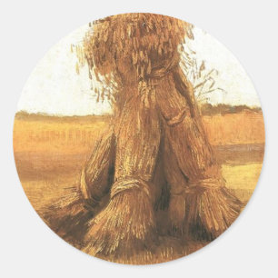Veteblad i Fält, van Gogh Runt Klistermärke