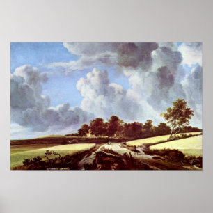 Vetefält av Ruisdael Jacob Isaaksz. Skåpbil Poster