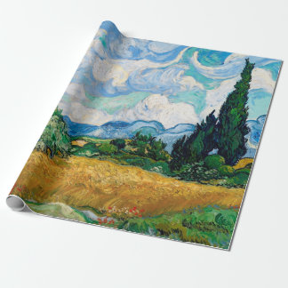 Vetefält med Cypresses av Vincent Van Gogh Presentpapper